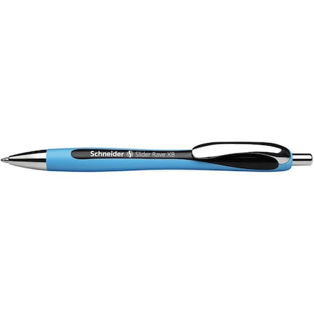 Classroom Creations Schneider Black Slider Rave Xb Retractable Ballpoint Pen - 5 Each CL3483098